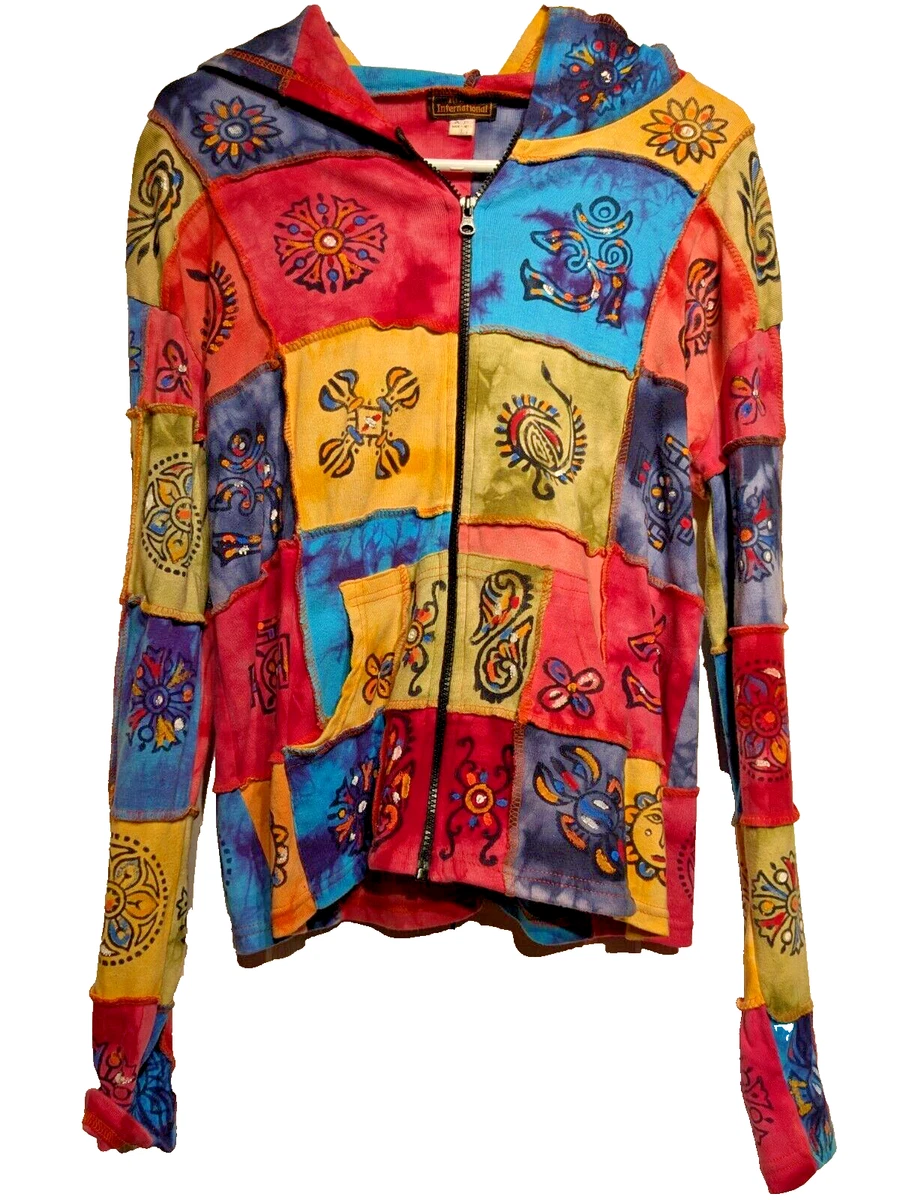 Sllowwa Damesvest met capuchon en patchwork, ritssluiting hoodie voor vrouwen, UK kleurblok shirt lange mouwen regenboog tops lichtgewicht trui open voorkant gebreide blouse herfst winter lente, Q01
