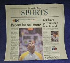 Los Angeles Times May 10. 2010; A Perfect A? Braden Earns It - RARE FIND!!
