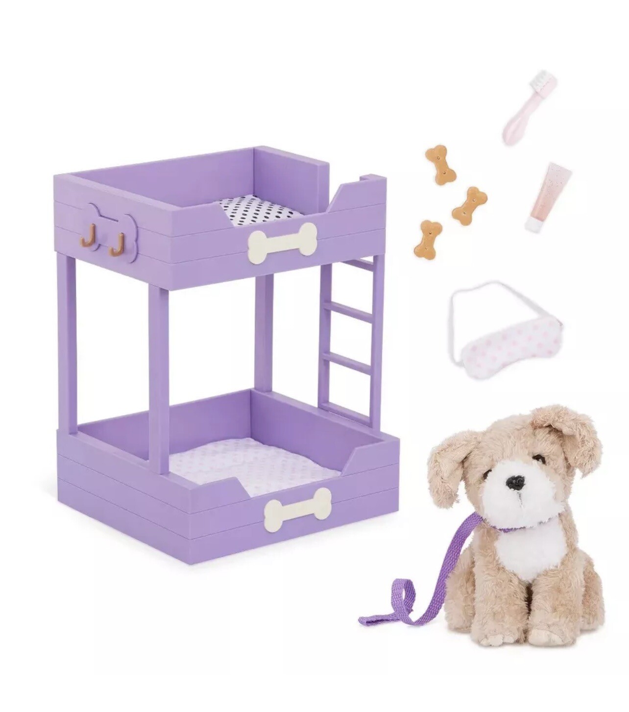 Our Generation Pet Dog Plush & Bunk Bed Home Furniture Acces