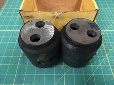 (Lot of 2) Euclid E-3394A Equalizer Bushing 2-Hole, Steel & Rubber