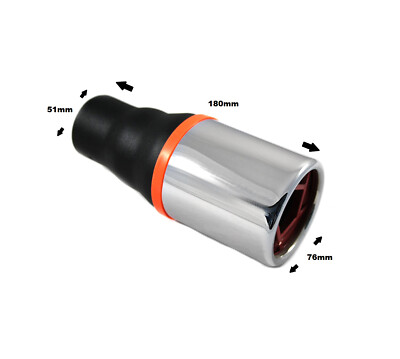 Tubo Di Scarico Posteriore Universale 51 Mm Per Moto – In Acciaio Inox 304, Slip-on, Design Sportivo