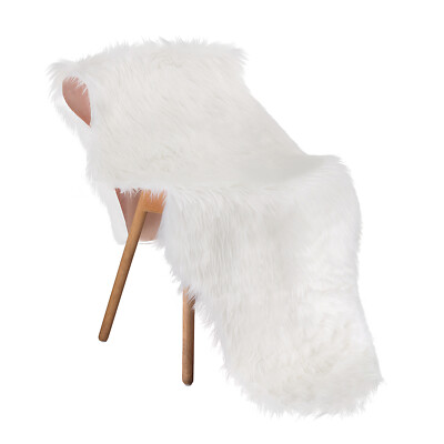 Faux Lammfell Schaffell Teppich Longhair Fell Bettvorleger 60x180 cm #1245