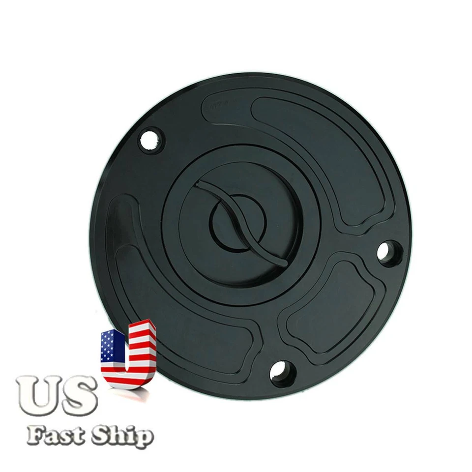 For ZX-9R 2000-2003 CNC Billet Fuel Gas Cap Tank Cover Keyless ZZR 600 2005-2008 - Imagem 2 de 4