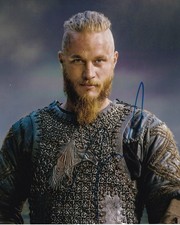 TRAVIS FIMMEL signed Autogramm 20x25cm VIKINGS in Person autograph COA