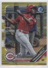 2019 Bowman Chrome Prospects Yellow Refractor 37/75 Taylor Trammell #BCP-24 s1i