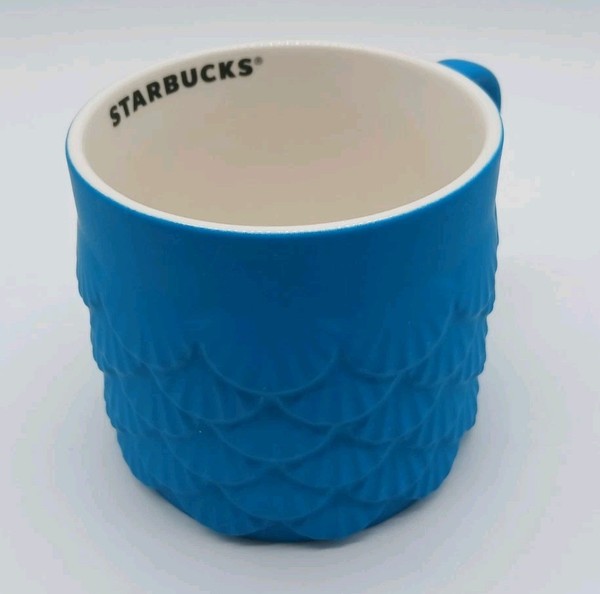 Starbucks Mug Tasse Becher Silk Softshell Muscheln Blau TüRkis 12Oz Neu-image