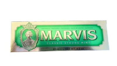 Marvis Classic Strong Mint Zahnpasta, 85 ml, Zahnpasta mit Geschmacks-Erlebnis.