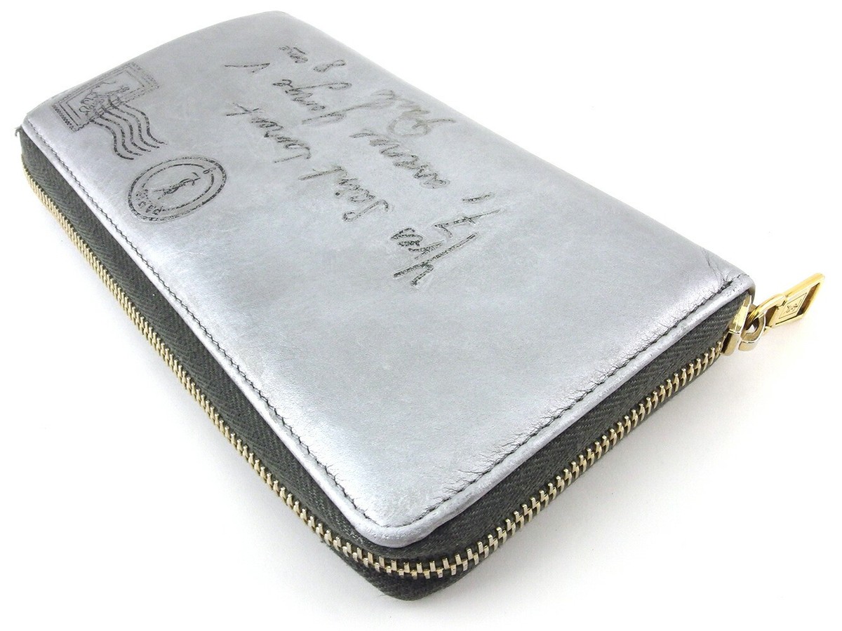 SAINT LAURENT Purse Silver gold Women 197191 Authentic secondhand