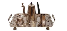 Michael Aram 'Mughal Garden' Tea Set – Stainless Steel with Amethyst Accents