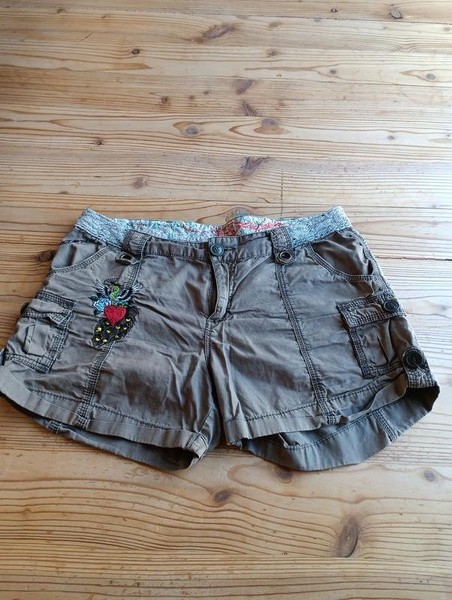 Women Ed Hardy Shorts Khaki Cotton 40 / L / 48