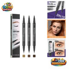 3PCS Waterproof Microblading Eyebrow Pen Set: Dual-Ended with 3 Natural Shades