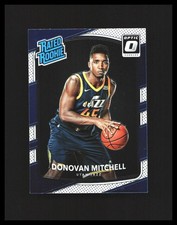 2017-18 Donovan Mitchell Rookie Card Panini Donruss Optic #188 Utah Jazz. rookie card picture