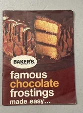 Baker's Famous Chocolate Frostings made easy VTG 1967 Recipes Cookbook Pamplet