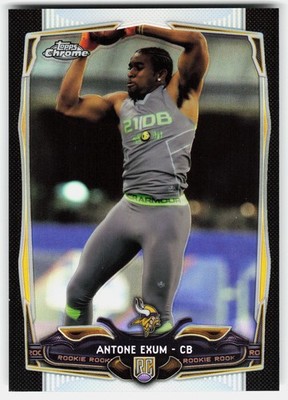 2014 Topps Chrome Black Refractors Antone Exum Rookie #183 Vikings RC,/299