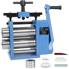 Rolling Mill, 3 in 1 Light Duty Roller Machine with Hand Crank for Pressing G...