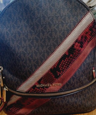 Michael Kors Women's Medium Backpack Brown Tan & Rust