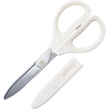 Glueless Scissors White 3D Blade Symmetrical Handle for Right and Left Hand