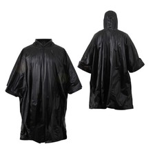 Regenponcho Regenumhang Regenschutz Nässeschutz mit Kapuze Schwarz Regenpocho