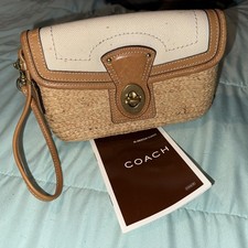 vintage coach wristlet turnlock