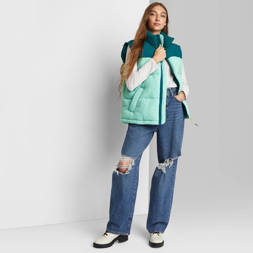 Women's Oversized Puffer Vest - Wild Fable™ Size XS