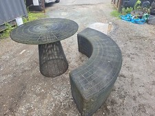 DESIGNER HEAVY DUTY GARDEN DINING BISTRO TABLE AND CHAIR SET