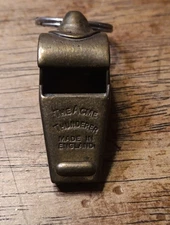 Vintage Acme Thunderer Whistle Brass England Hudson Police Military Referee