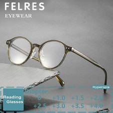 Men Women Oval Anti Blue Light Reading Glasses Clear Lens Presbyopic Glasses New