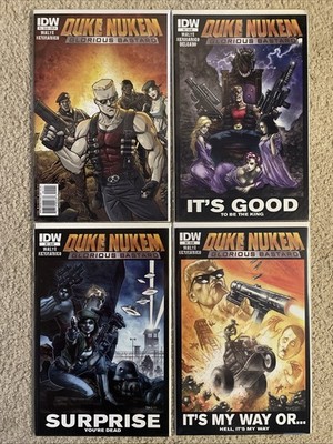 Duke Nukem Glorious Bastard #1-4 Complete Series Set 2011 IDW Video Game Comics