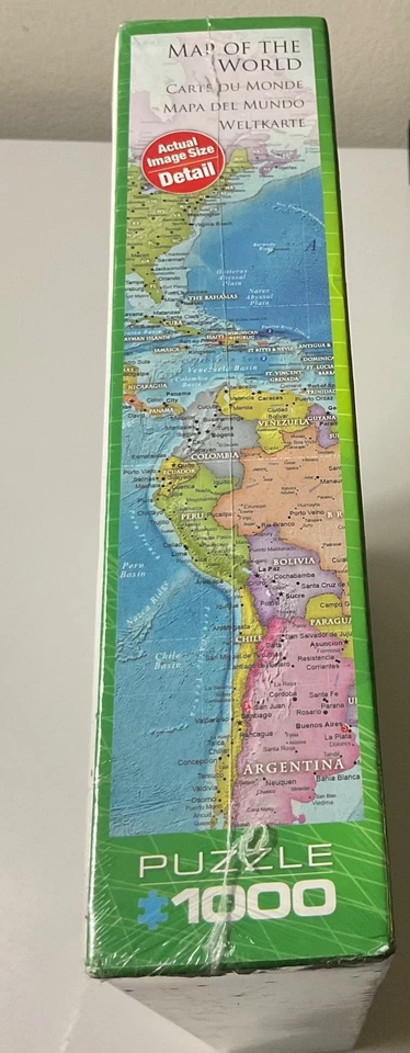 Eurographics 1000 Piece Jigsaw Puzzle Map of the World - Size 19-1/4" x 26-5/8" - Image 3 of 4