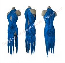 jz Handmade Women Samba Ballroom Swing Salsa Rumba Latin Dance Dress RHYTHM