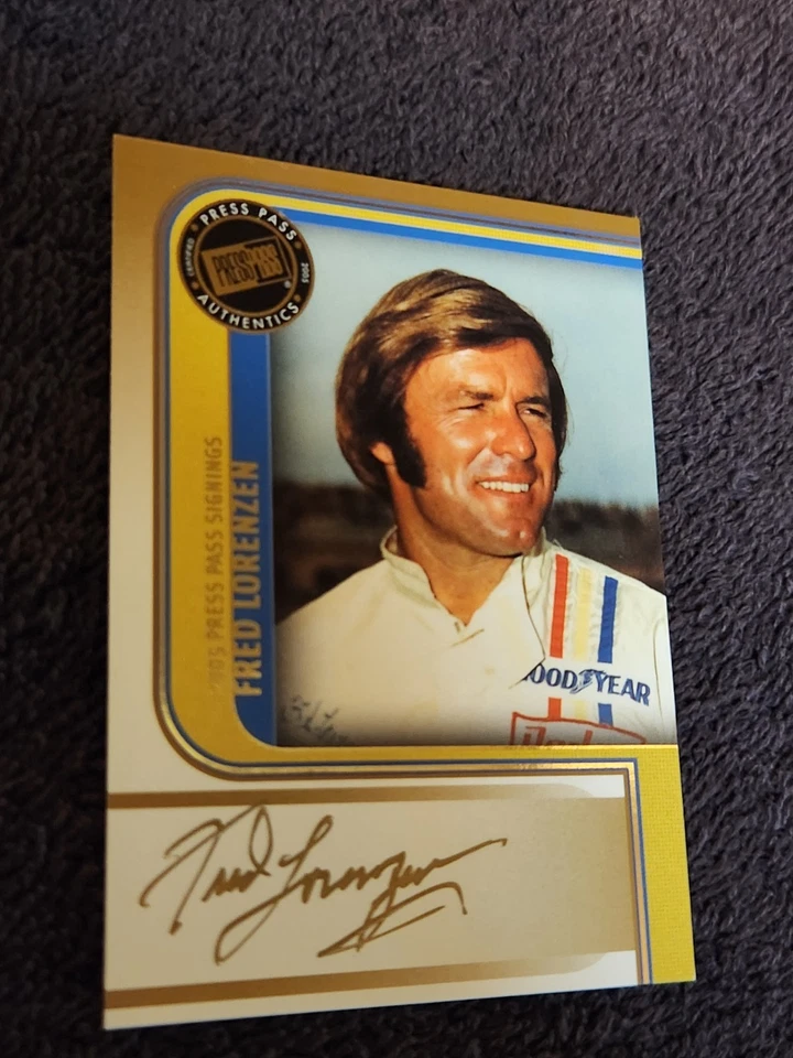 Fred Lorenzen signed autograph 2005 Press Pass GOLD Signings. 1/1 - Image 4 of 4