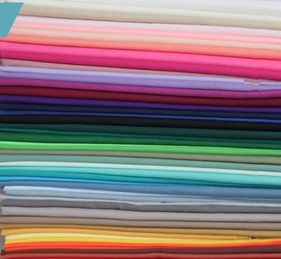 Polycotton fabric poly cotton material - Crafts Sewing 24 Plain colours - Poplin
