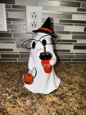 Halloween Super Cute Nerd Ghost Figurine With...