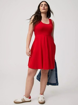 Mini Foxy Skater Dress Plus Size 4X Red