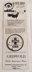 VTG GRISWOLD CAST IRON TOTE GRILL ADVERTISING GAME ON CARD DEXTERITY BALLS HOLES