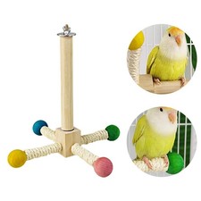 Parrot Perch Bird Stand Cage Accessories Wood Climbing Branches Bird Training