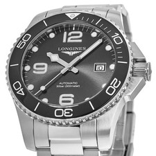 New Longines HydroConquest Automatic Grey Dial Men's Watch L3.782.4.76.6 2