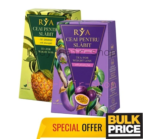Rya Vita Passion Fruit Pineapple Herbal Tea Blend Natural Wellness Support 2 box
