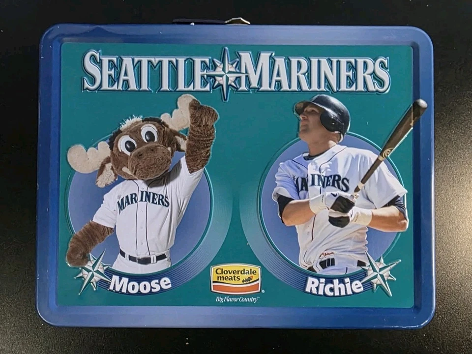 Fiambrera metálica vintage de 3 Seattle Mariners diferentes Foto 4 de 4