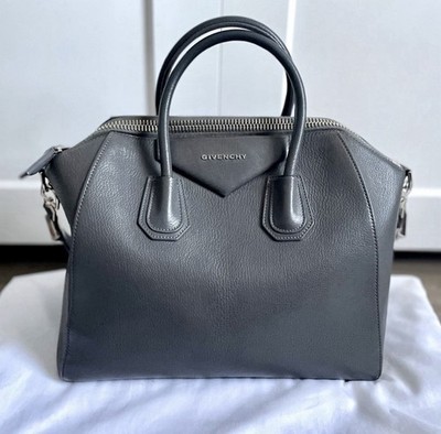 Givenchy Antigona Medium in Gray with Detachable Strap, Dust Bag, Brand Card 