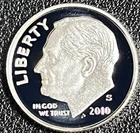 2010-S Roosevelt Dime. Silver Proof. 90% Silver