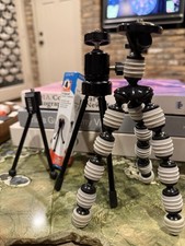 Set Of 3 Small Table Top Tripods For Cameras