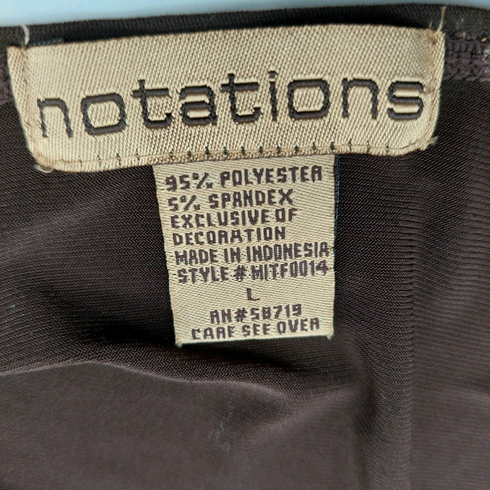 Notations Womens Blouse Size Large Rhinestones Me… - image 3