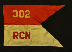 WWII Silk Cavalry Guidon for the 302nd Reconnaissance Troop (Mechanized)