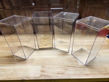 Lot of 4 Clear Acrylic Display Case Box 8" x 4" x 4" Beanie Baby ALL Have Lid
