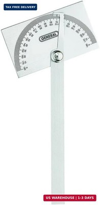 General Tools Angle Protractor #17 Stainless Steel Square Head - Measuring Tool
