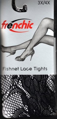 Frenchic Black Fish Net Lace Tights Queen 3x/4x