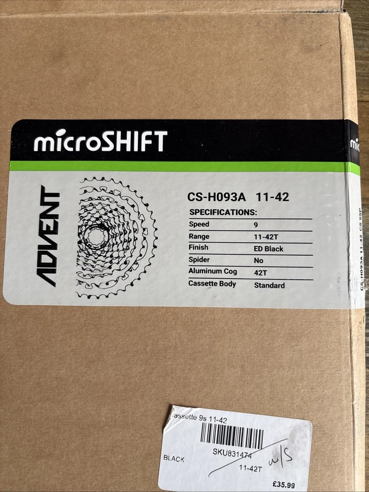 Microshift 9 speed cassette CS-H093A 11-42T - Image 2 of 4