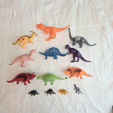 Lot Of 13 Dinosaurs Toys T Rex Triceratops Stegosaurus Brachiosaurus Jurassic