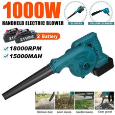 Cordless Leaf Blower Electric Handheld Dust Cleaner w/ Charger & Tube +2 Battery